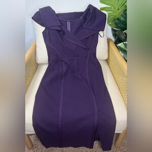 Vintage Donna Karan New York Wool Sheath Midi Dress Size 4